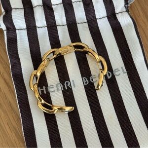 HENRI BENDEL Vintage Gold Cuff Bracelet